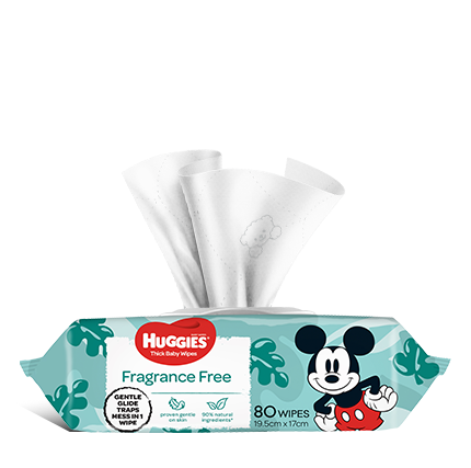 Thick Baby Wipes Fragrance Free Huggies AU