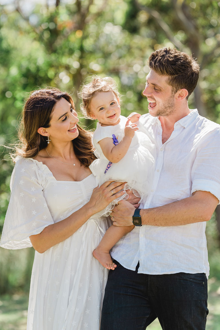 Katie with Baby and Partner